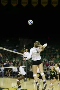 Katie Staiger led all hitters with 16 kills for the Green squad.