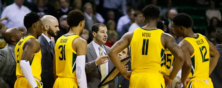 Baylor Basketball Team Huddle