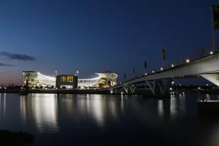 McLane Stadium night 2019