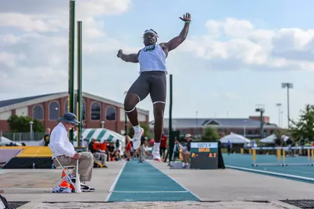 George Obote Long Jumping at the MJ Invite