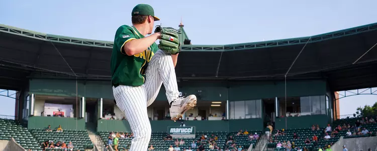 Grant Golomb warms up prior to 2022 game vs OSU