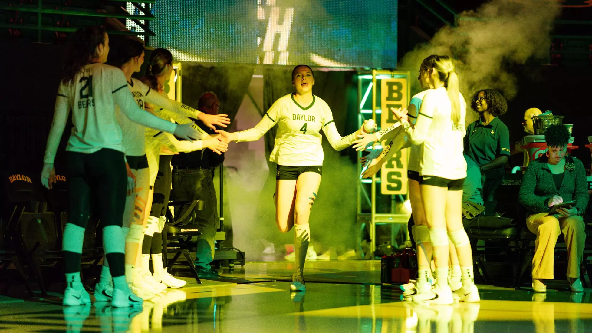 The Bears swept the Jayhawks at home.