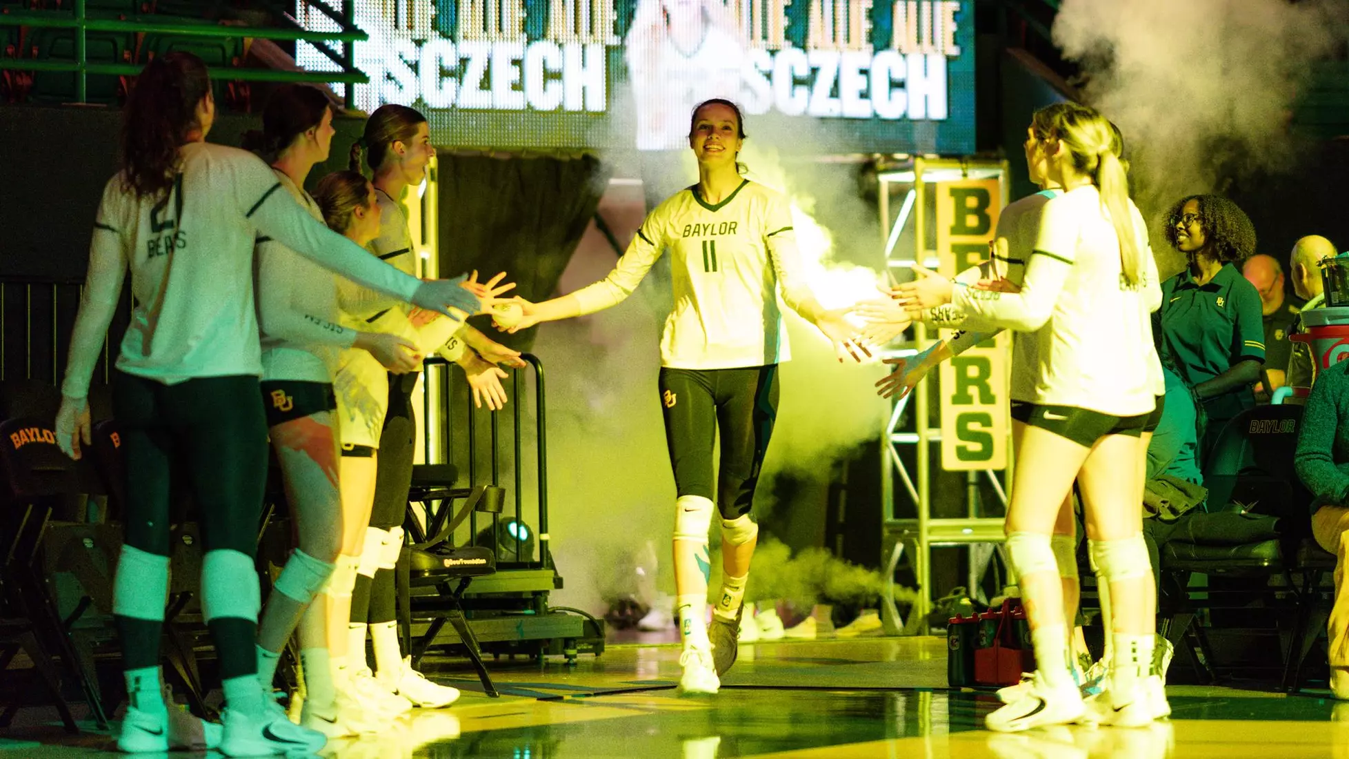 The Bears swept the Jayhawks at home.