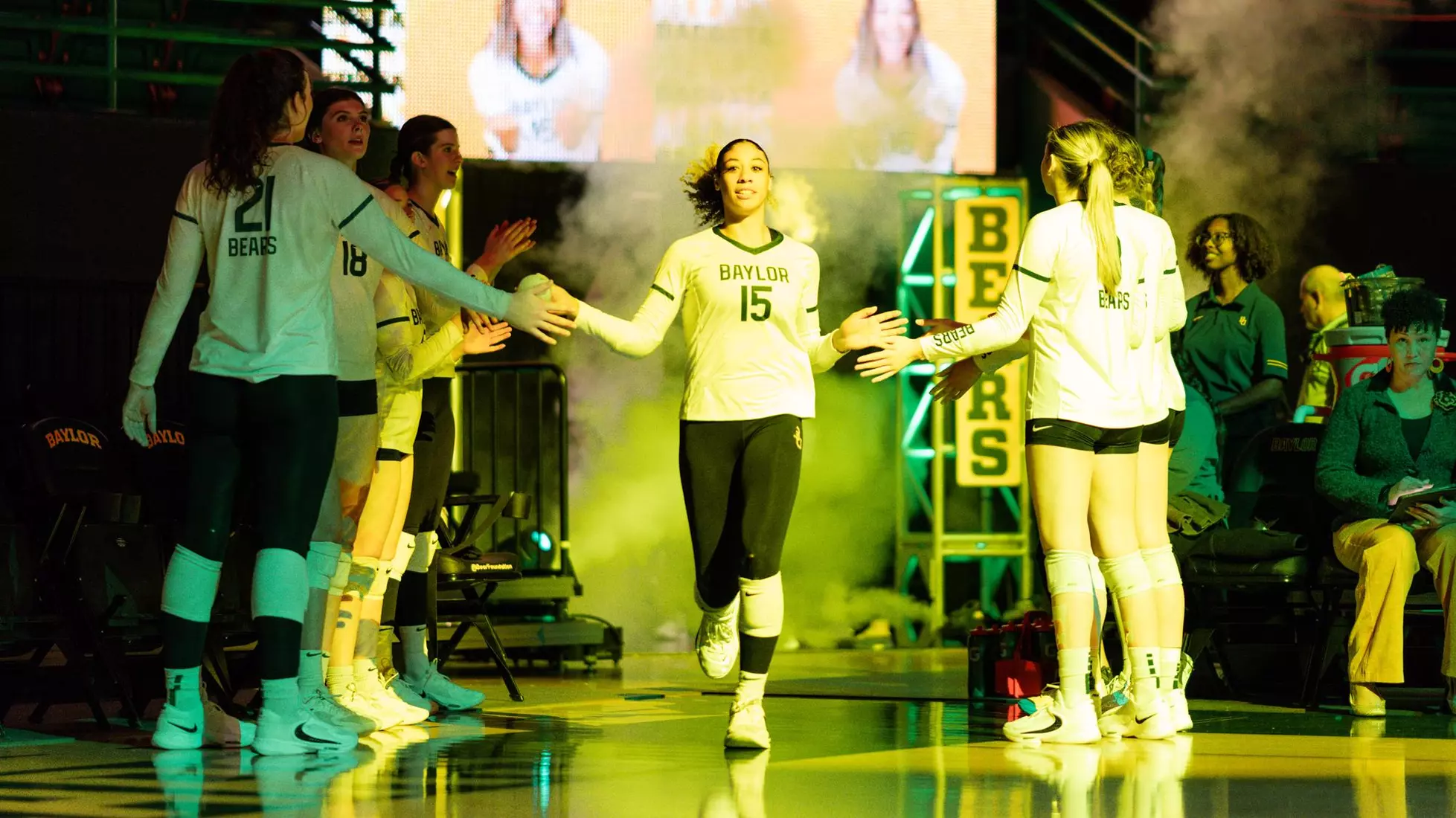 The Bears swept the Jayhawks at home.