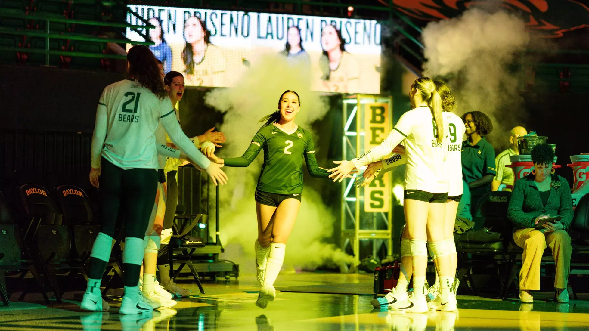 The Bears swept the Jayhawks at home.