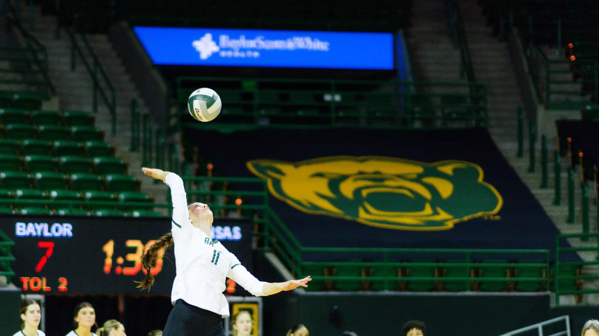 The Bears swept the Jayhawks at home.