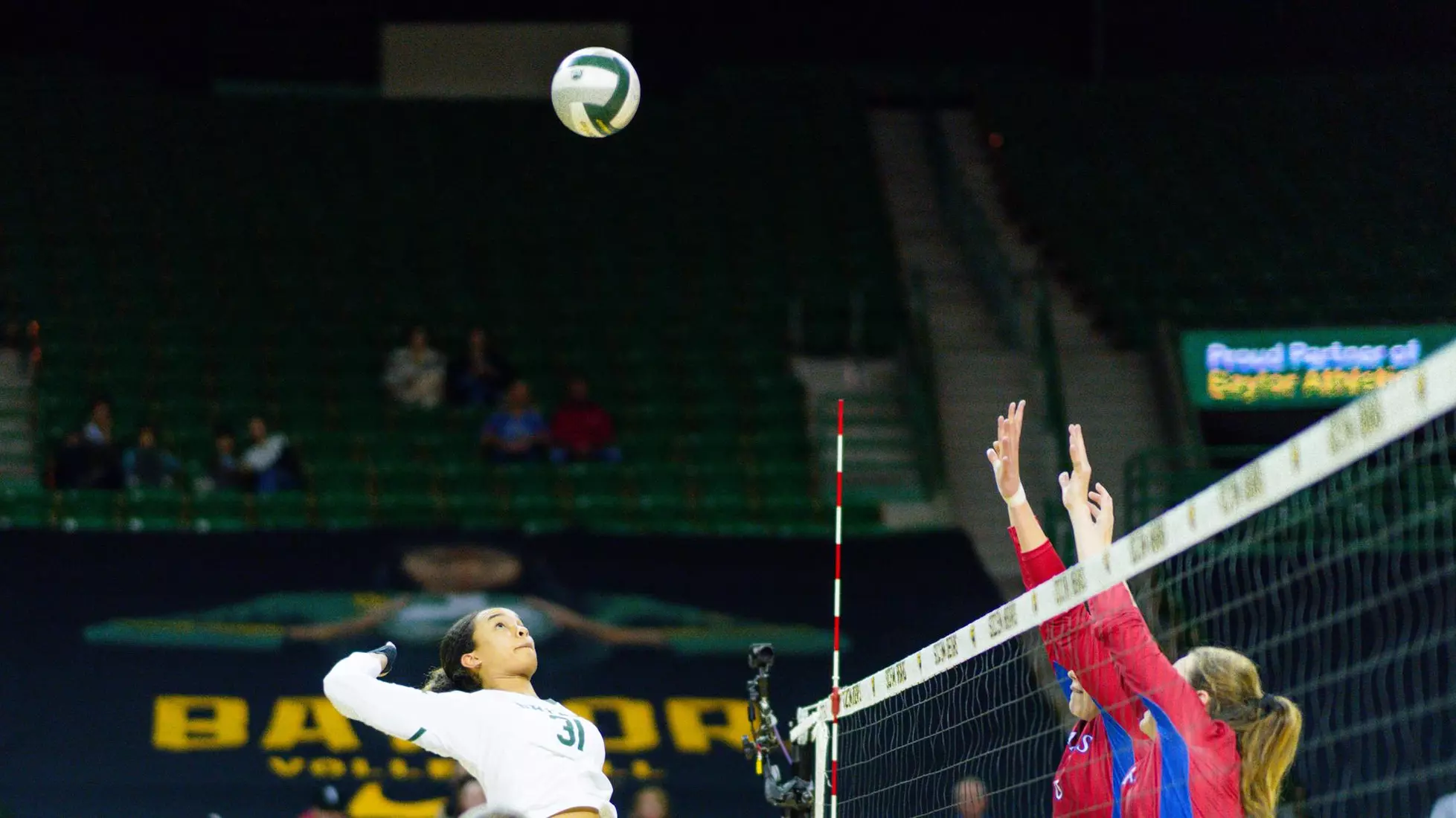 The Bears swept the Jayhawks at home.