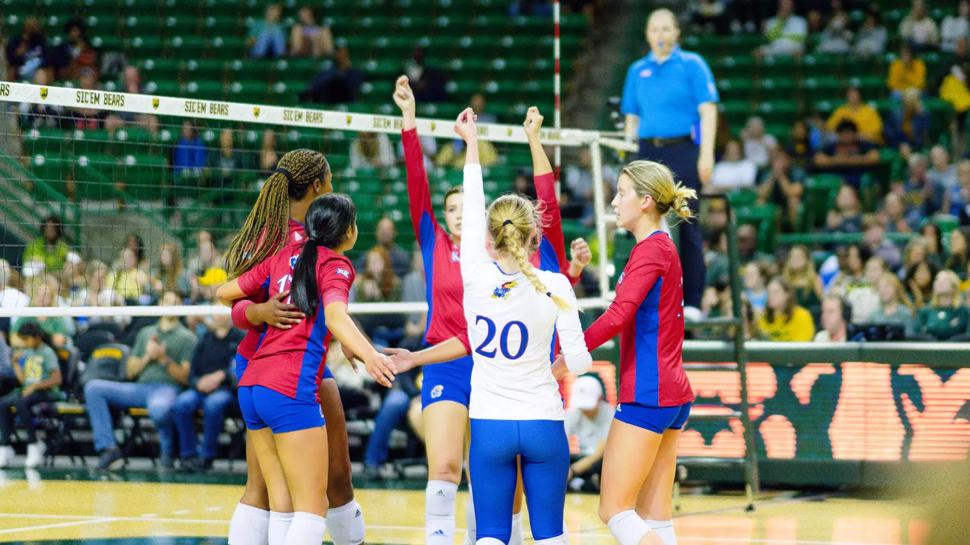 The Bears swept the Jayhawks at home.