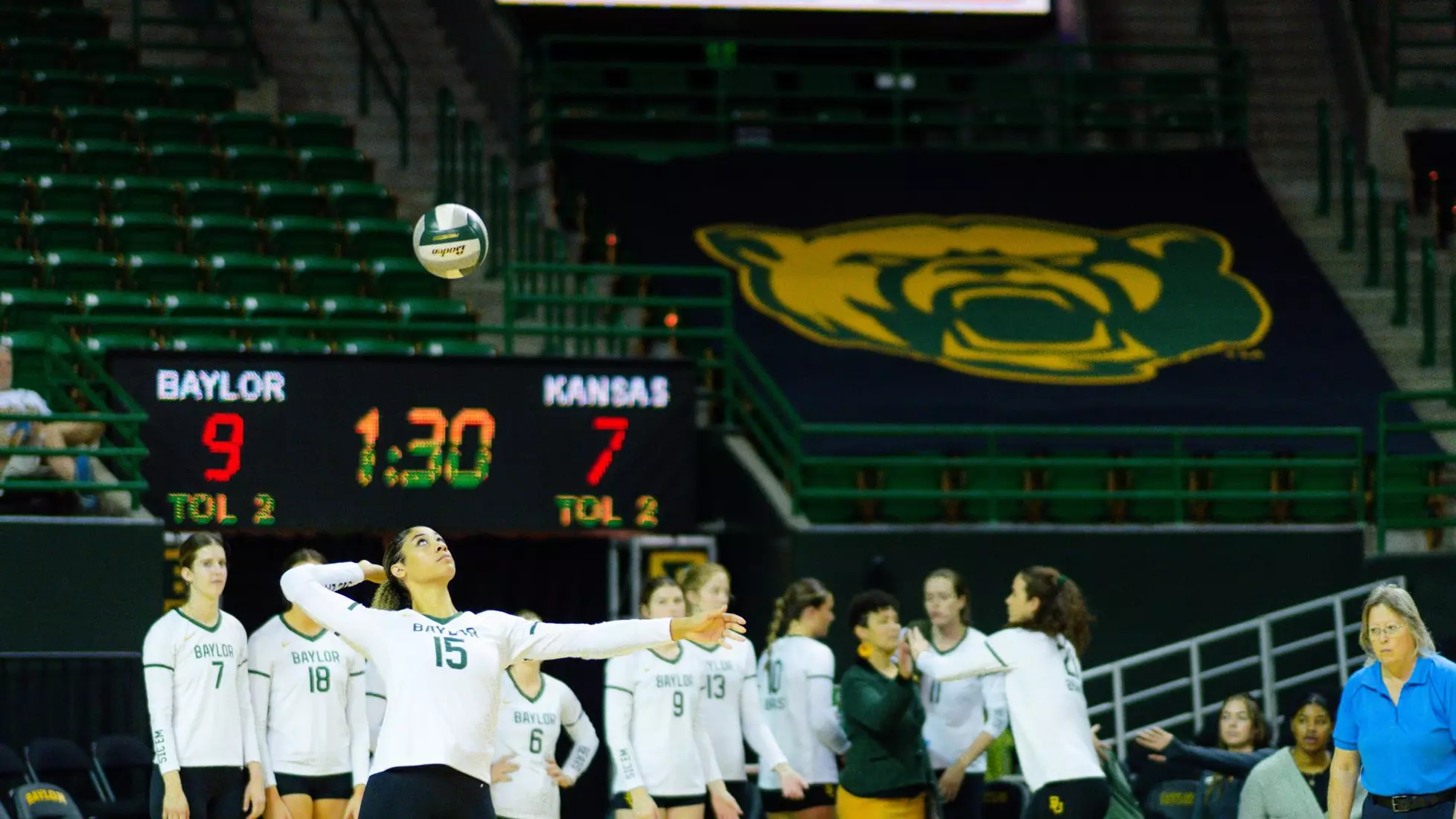 The Bears swept the Jayhawks at home.