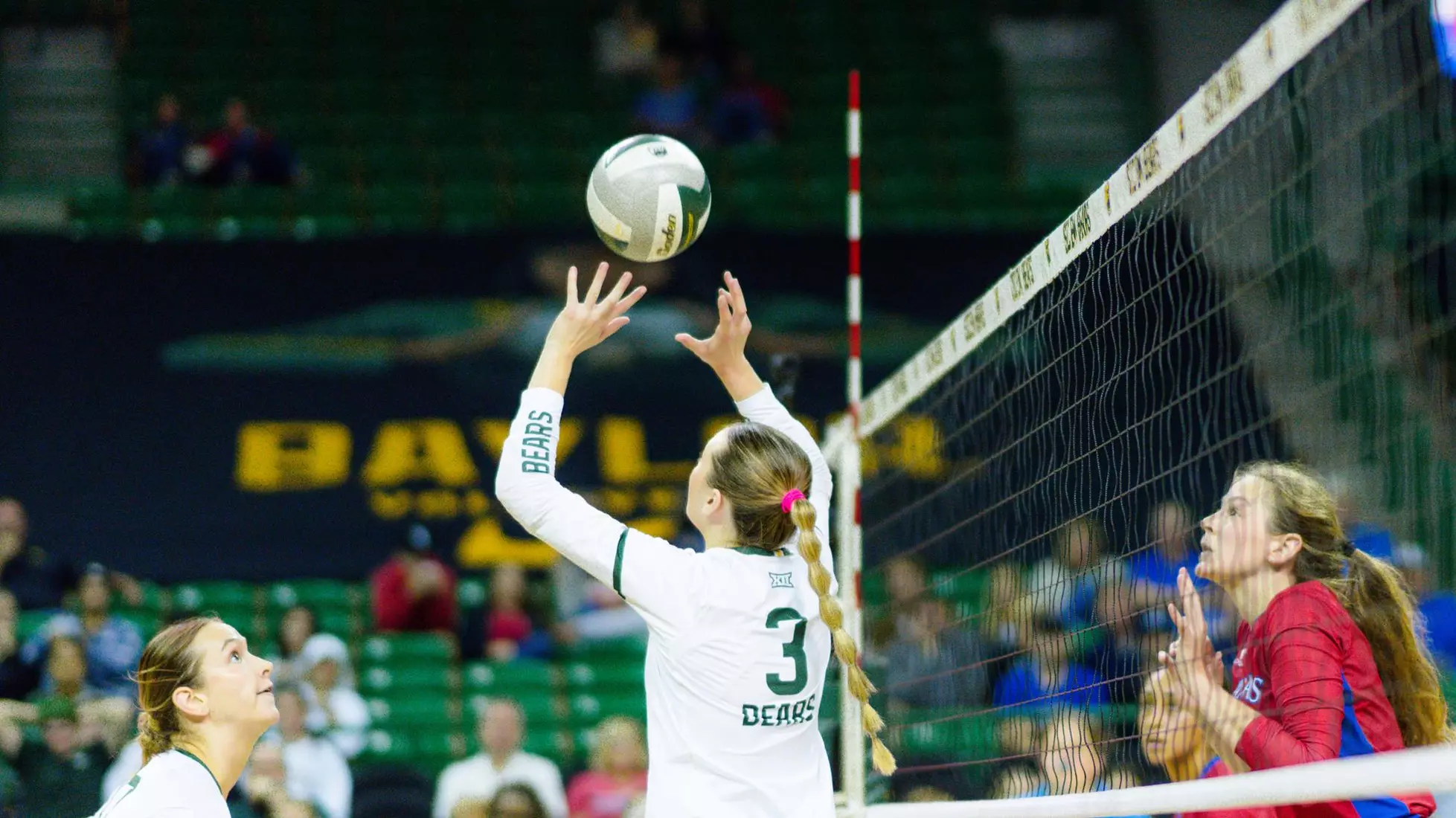 The Bears swept the Jayhawks at home.