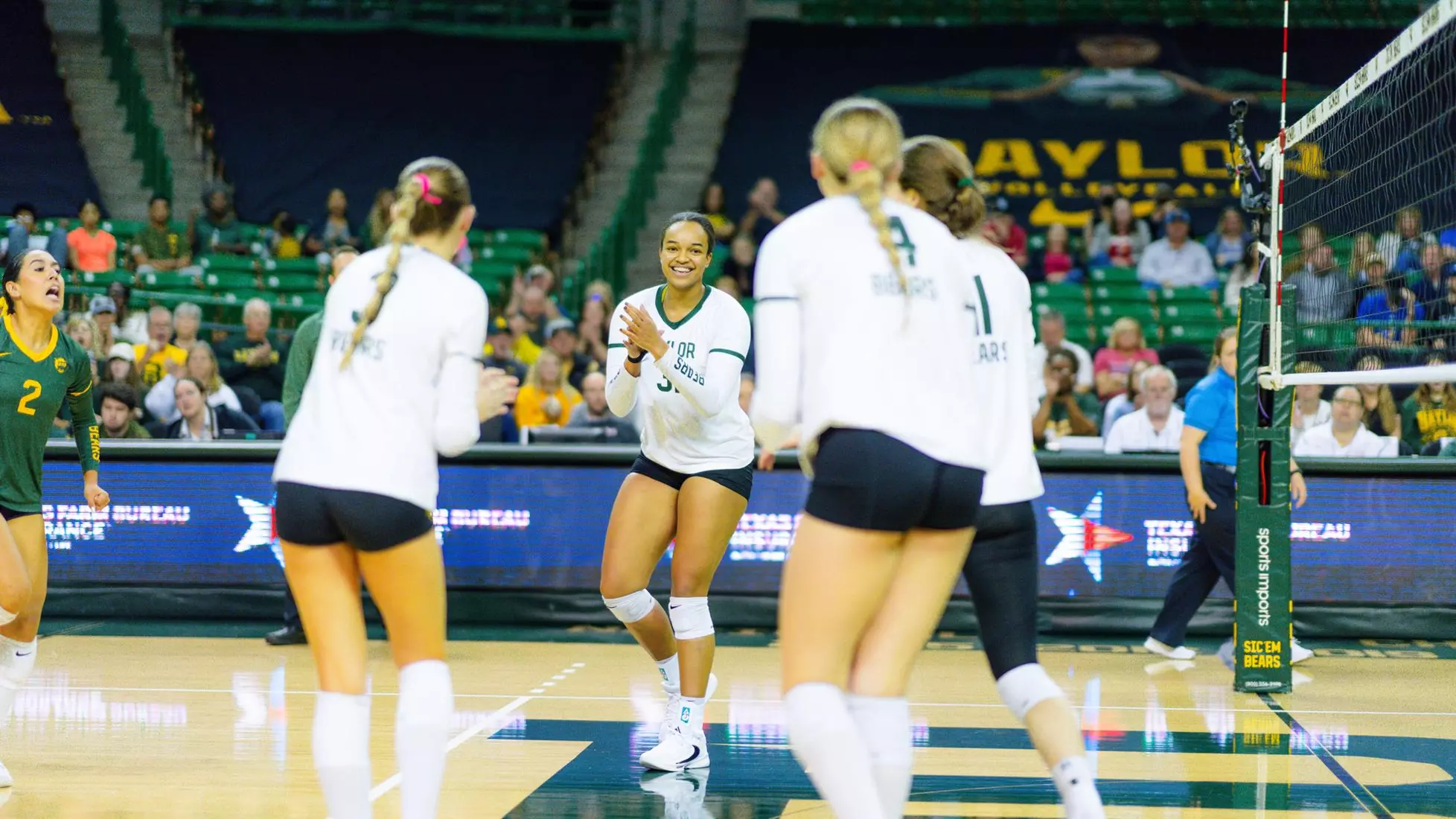 The Bears swept the Jayhawks at home.