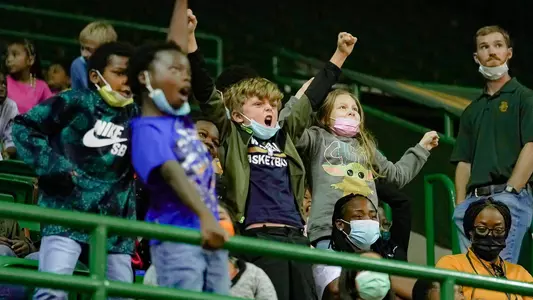 Children at BU Basketball Game