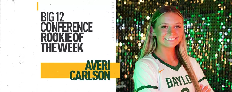 Averi Carlson Big 12 Rookie of the Week 9/13