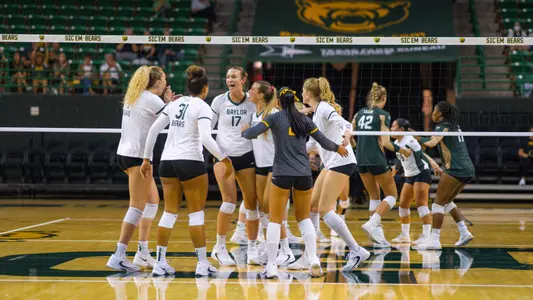 The Bears celebrate a point against Colorado State.