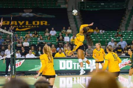 Lauren Harrison goes for an attack against ASU.