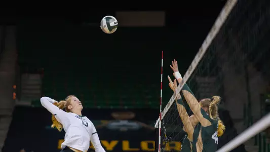 Riley Simpson goes for an attack against Colorado State.