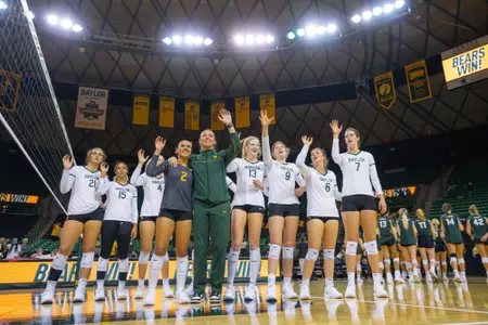 The Bears sing That Good Old Baylor Line after sweeping Colorado State.