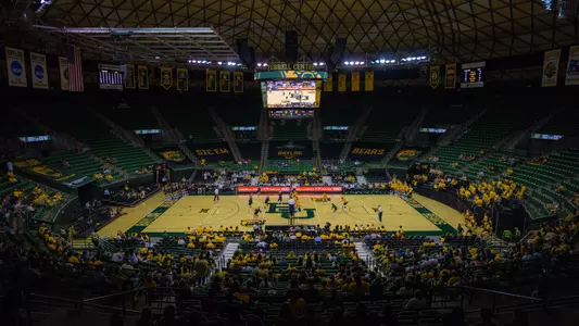 The Bears celebrated the start of conference play with their Go Gold! match giving out "Beat TCU" buttons and rally towels.