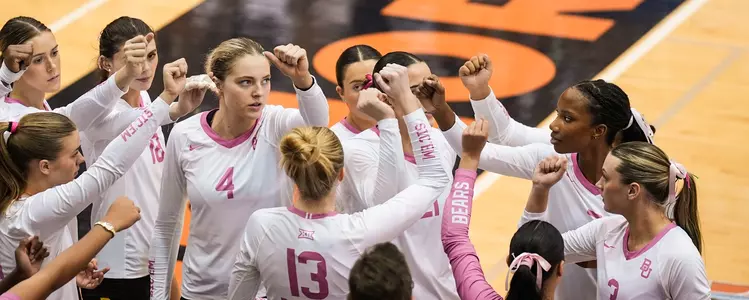 Team huddle at Texas