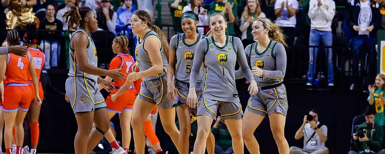 WBB Celebrates against Delaware State