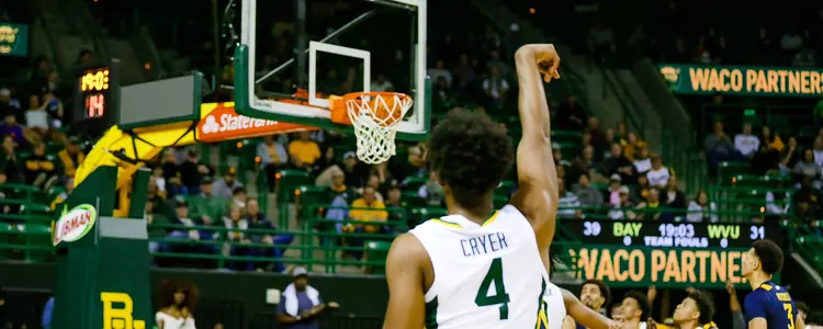 LJ Cryer shoots a three against WVU