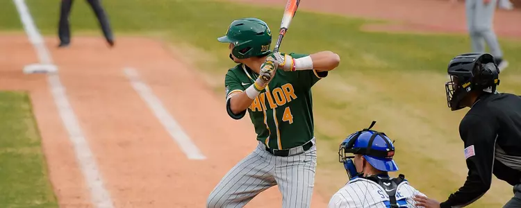 Kobe Andrade bats against Duke in 2023