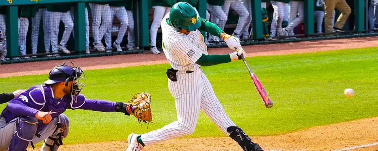 Hunter Simmons hits against K-State in 2023
