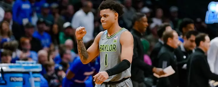 Keyonte George celebrates against UCSB in Round One of the NCAA Tournament