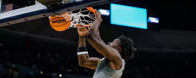 Jonathan Tchamwa Tchatchoua dunks against UCSB in Round One of the NCAA Tournament