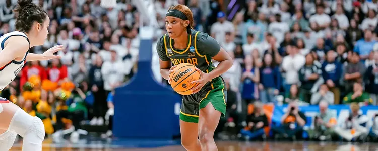 Ja'Mee Asberry pauses on offense against UConn in the Second Round of the NCAA Tournament