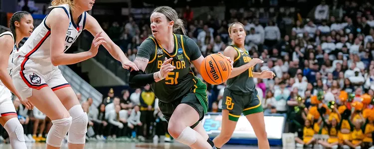 Caitlin Bickle against UConn in the Second Round of the NCAA Tournament