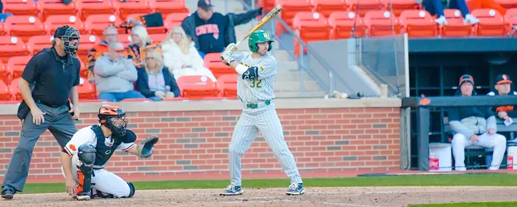 Caleb Bergman bats at Oklahoma State in 2023