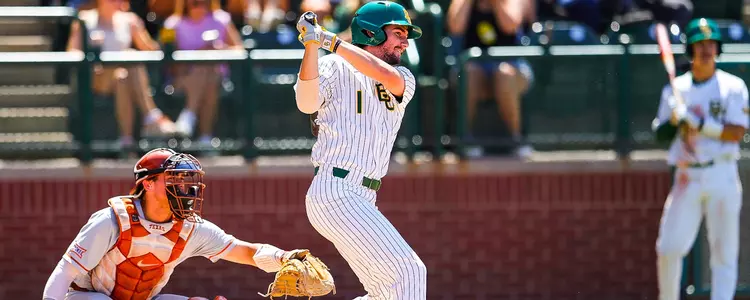 Hunter Teplanszky hitting against Texas in 2023