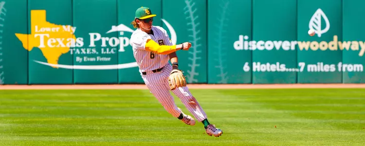 Cole Posey makes a ranging play against WVU in 2023