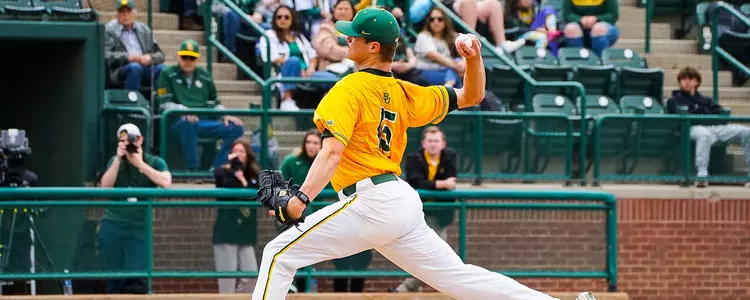 Will Rigney pitching against Oklahoma 2023