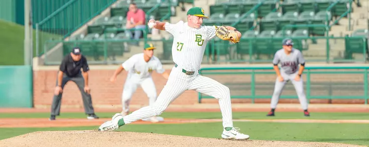 Jared Matheson pitching against Lamar 2023