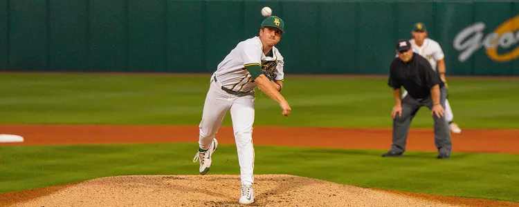Mason Marriott pitching in 2023