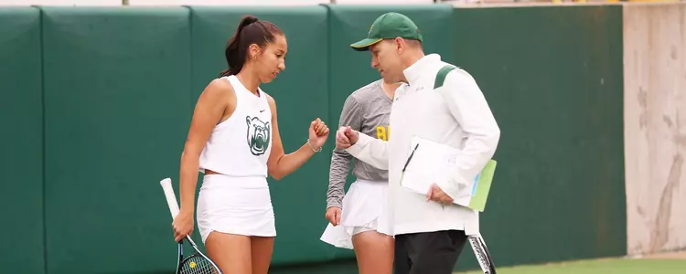 Brooke Thompson and Joey Scrivano fist bump
