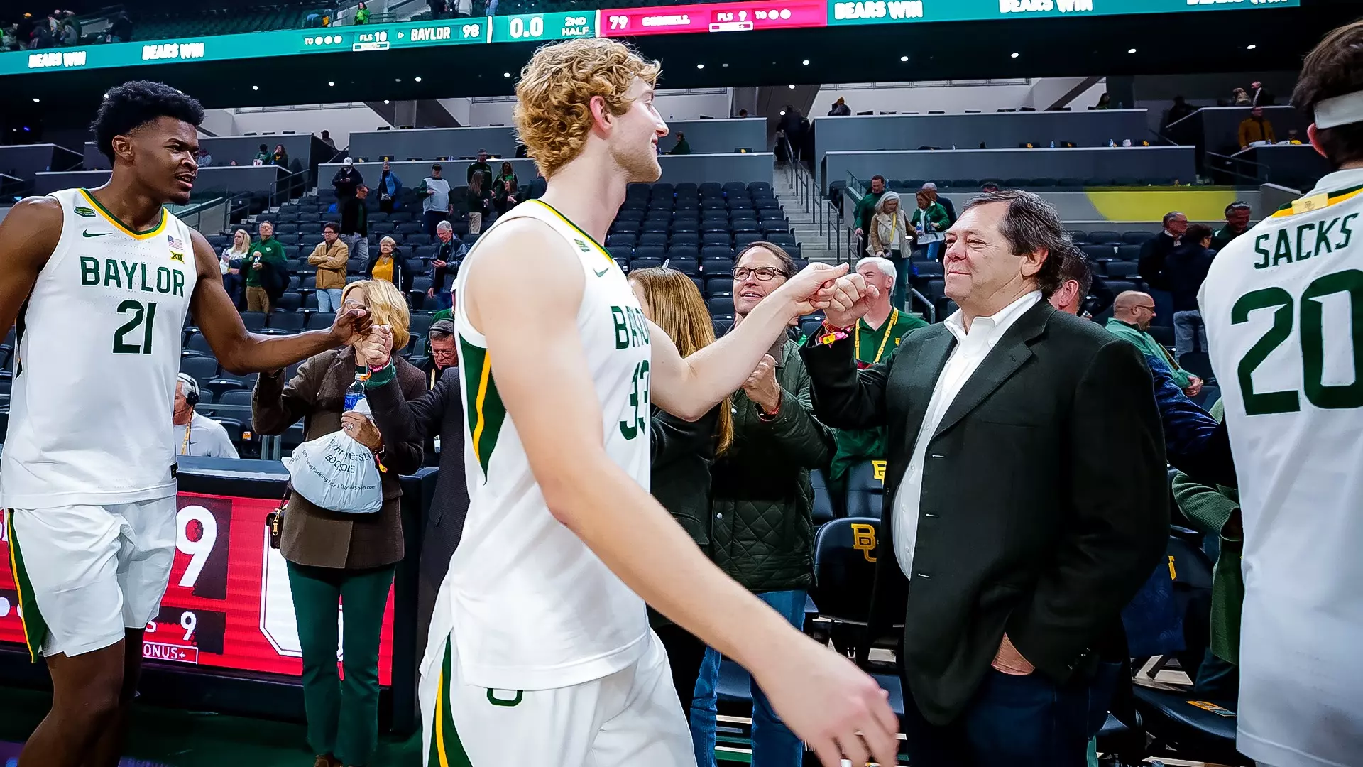 Inaugural Game - Caleb Lohner postgame with Paul Foster