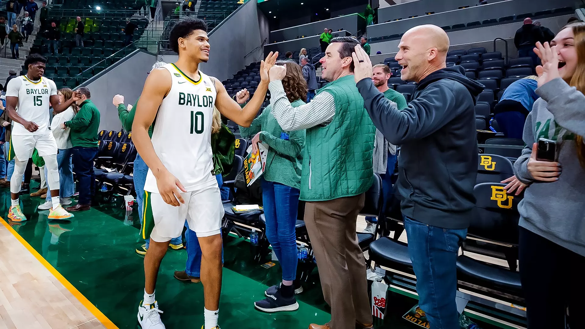 Inaugural Game - RayJ Dennis greets fans postgame