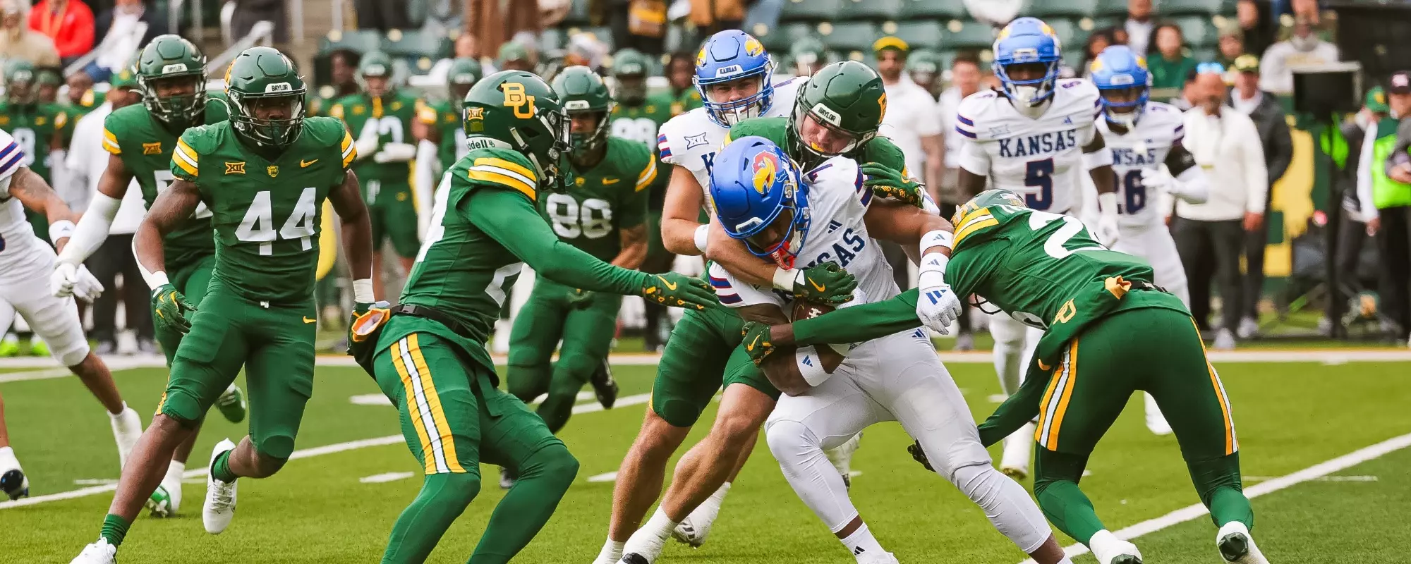 Defense tackles Kansas