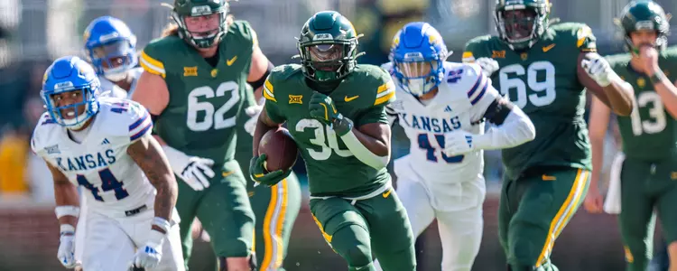 Bryson Washington rushing against Kansas 2024