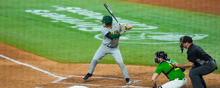 Mason Greer Hitting against Oregon 2024