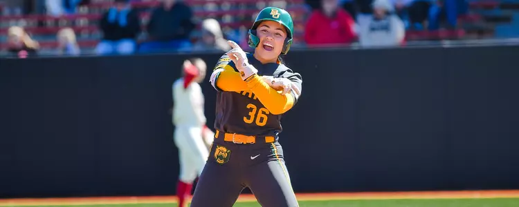 Amber Toven celebrates against Louisiana
