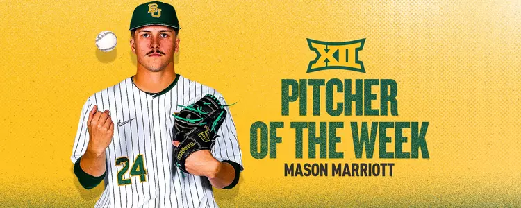 Mason Marriott Big 12 Pitcher of the Week Graphic