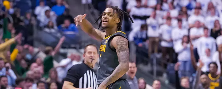 Jayden Nunn at BYU after a 3pointer