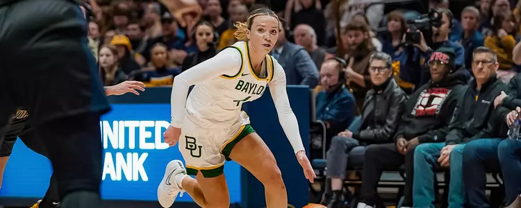 Jana Van Gytenbeek at WVU dribbling