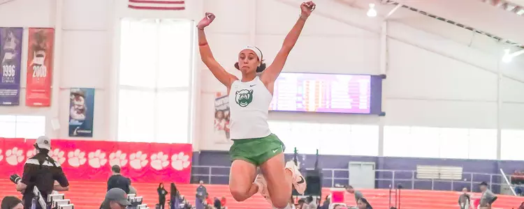 Alexis Brown long jumping to program record at 2024 Tiger Paw