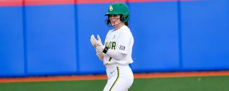 Kaci West standing on second against Kansas