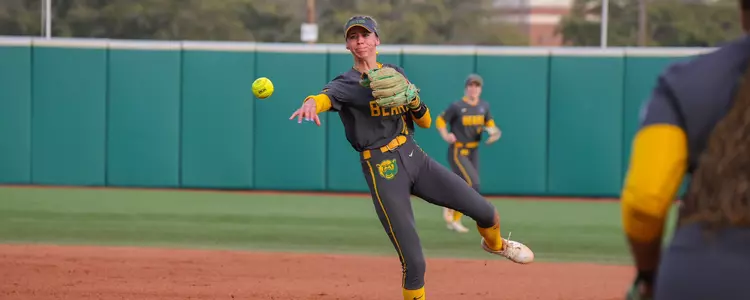 Presleigh Pilon fielding against Penn State